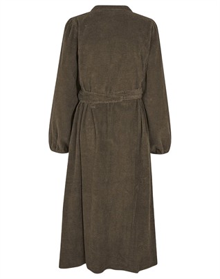 Lollys Laundry - Paris LL Midi Kjole - Dark Mokka